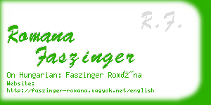 romana faszinger business card